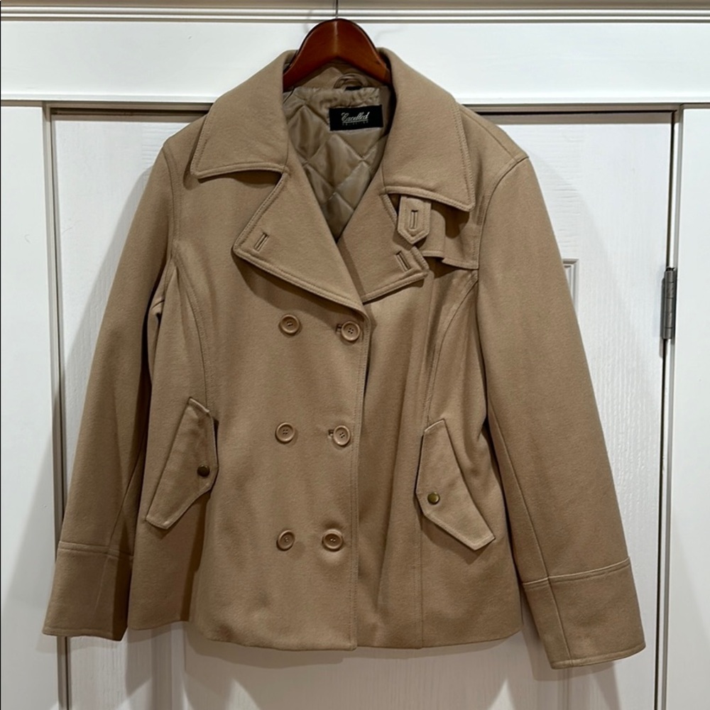 Double breasted jacket short pea coat